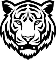 tigre, noir et blanc vecteur illustration