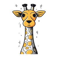 girafe diriger. mignonne dessin animé animal. vecteur illustration.