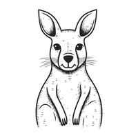kangourou esquisser icône. vecteur illustration de kangourou.