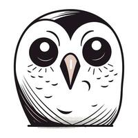 mignonne hibou sur une blanc Contexte. vecteur illustration. eps