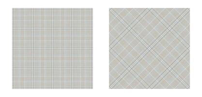 plaid vérifier patten dans pastel gris, poussiéreux beige et blanche. sans couture en tissu texture. vecteur Contexte.