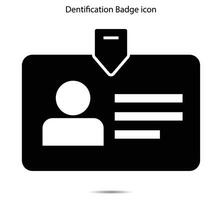 identification badge icône, vecteur illustration