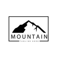 Montagne logo, Montagne aventure avec silhouette modèle dans Facile moderne style vecteur conception pour entreprise et produit marque