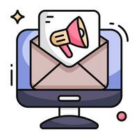 icône du design moderne du marketing par e-mail vecteur