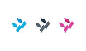 lettre w abstrait moderne logo conception vecteur