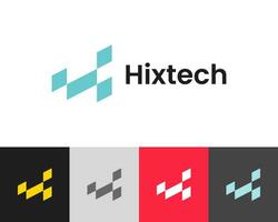 h moderne technologie et La technologie logo, abstrait lettre h logo, monogramme h logo vecteur