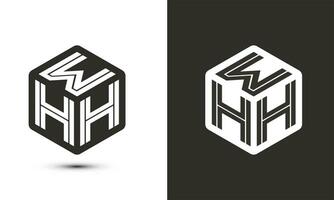 quoi lettre logo conception avec illustrateur cube logo, vecteur logo moderne alphabet Police de caractère chevauchement style.