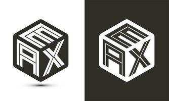 ex lettre logo conception avec illustrateur cube logo, vecteur logo moderne alphabet Police de caractère chevauchement style.