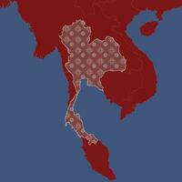 carte de Thaïlande avec ethnique motifs modèle, vecteur conception décoration