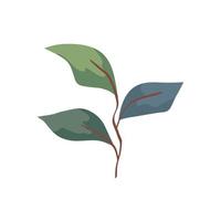 branche avec feuilles nature écologie icône isolé vecteur
