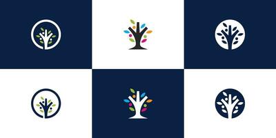 la nature famille logo conception Créatif concept prime vecteur