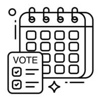 une Créatif conception icône de voter programme vecteur