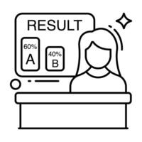 branché conception icône de vote résultats vecteur