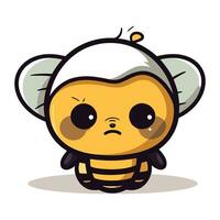 mignonne peu abeille dessin animé mascotte personnage vecteur illustration.