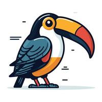 toucan oiseau. coloré vecteur illustration dans dessin animé style.