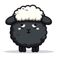 mignonne mouton dessin animé mascotte personnage vecteur illustration