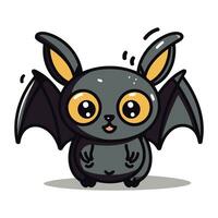 mignonne chauve souris dessin animé mascotte personnage mascotte vecteur illustration