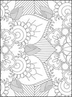 floral mandala coloration pages, fleur mandala coloration page, coloration page pour adulte. coloration pages. mandala vecteur