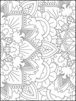 floral mandala coloration pages, fleur mandala coloration page, coloration page pour adulte. coloration pages. mandala vecteur