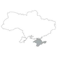 Ukraine carte. carte de Ukraine dans haute détails sur blanc Couleur vecteur