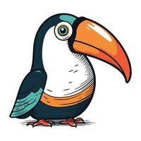 toucan vecteur illustration. isolé toucan sur blanc Contexte.