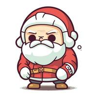 dessin animé mignonne Père Noël claus personnage. vecteur clipart.