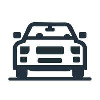 vecteur illustration de voiture icône avec blanc Contexte