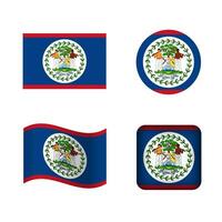 vecteur Belize nationale drapeau Icônes ensemble