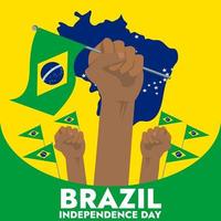le jour de l'indépendance du brésil 4 vecteur