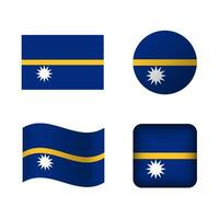 vecteur nauru nationale drapeau Icônes ensemble