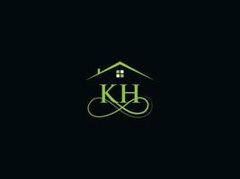 monogramme kh bâtiment logo icône, réel biens kh logo lettre conception vecteur