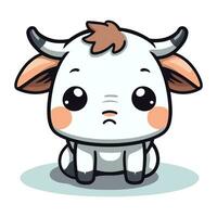 mignonne dessin animé vache. vecteur illustration de une mignonne peu vache.