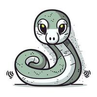 mignonne serpent. vecteur illustration de une serpent. dessin animé serpent.