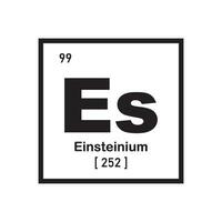 einsteinium icône vecteur