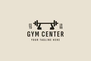 ancien style Gym centre logo vecteur icône illustration