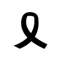 silhouette de l'icône isolé de la campagne du ruban vecteur
