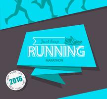 Courir l&#39;emblème du marathon et du jogging.