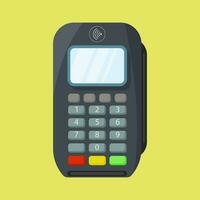 illustration de une Paiement Terminal, pour utilisation dans magasins et vente au détail prises électriques, Commerce concept, vecteur illustration, plat illustration