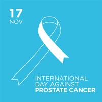 Bannière de la Journée internationale contre le cancer de la prostate. vecteur
