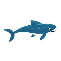vecteur bleu poisson, Marin animal isolé sur blanc Contexte.