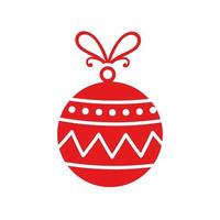 Boule de Noël décoration icône isolé vecteur
