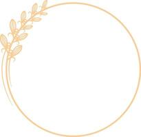 luxe feuille cercle pour mariage vecteur