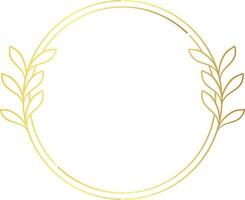 luxe feuille cercle pour mariage vecteur