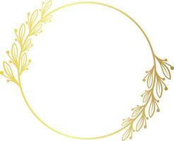 luxe feuille cercle pour mariage vecteur