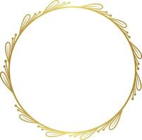 luxe feuille cercle pour mariage vecteur