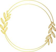 luxe feuille cercle pour mariage vecteur