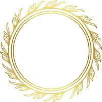 luxe feuille cercle pour mariage vecteur