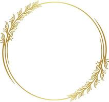 luxe feuille cercle pour mariage vecteur