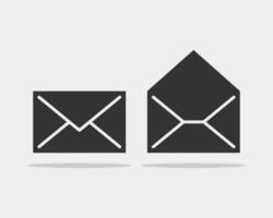 définir la lettre des icônes d'enveloppe. modèle vectoriel d'icône d'enveloppe. élément de symbole de courrier. signe de publipostage pour le web ou la conception d'impression.