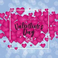 conception de fond de vente amour et sentiments saint valentin vecteur